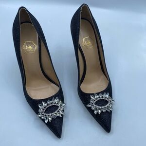 Nalebe By Amina Means Lirum Glitter/Crystal Embellishments Pumps